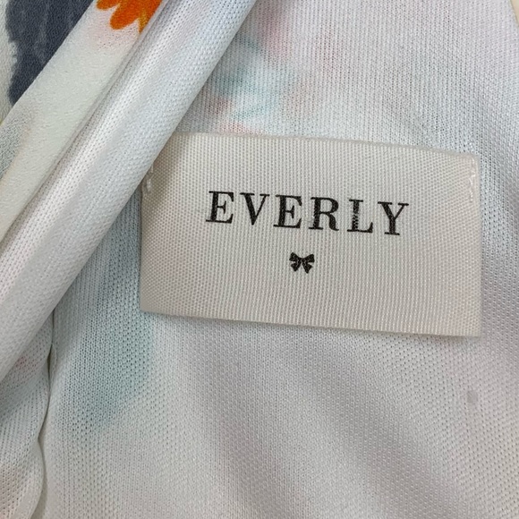 Everly High Neck Botanical Floral Lined Mini Dress - Picture 7 of 8